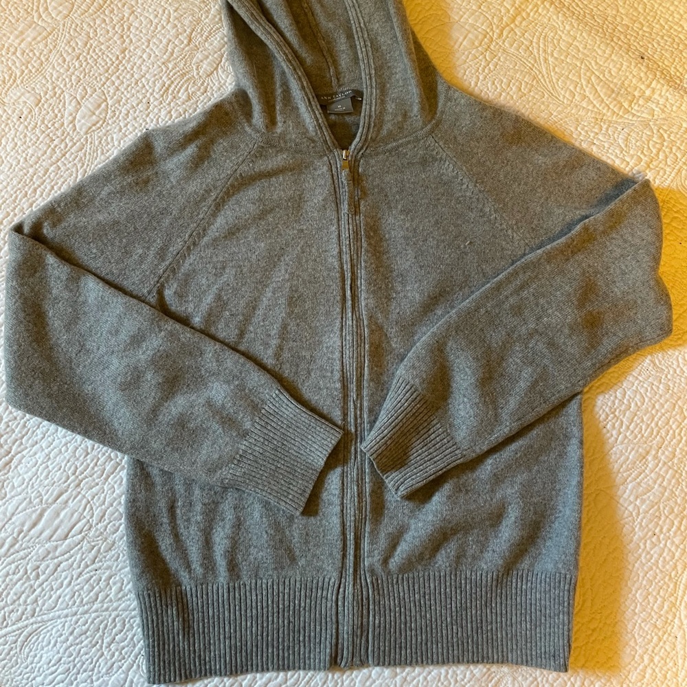 Ann Taylor Cashmere Zip-Up Sweater